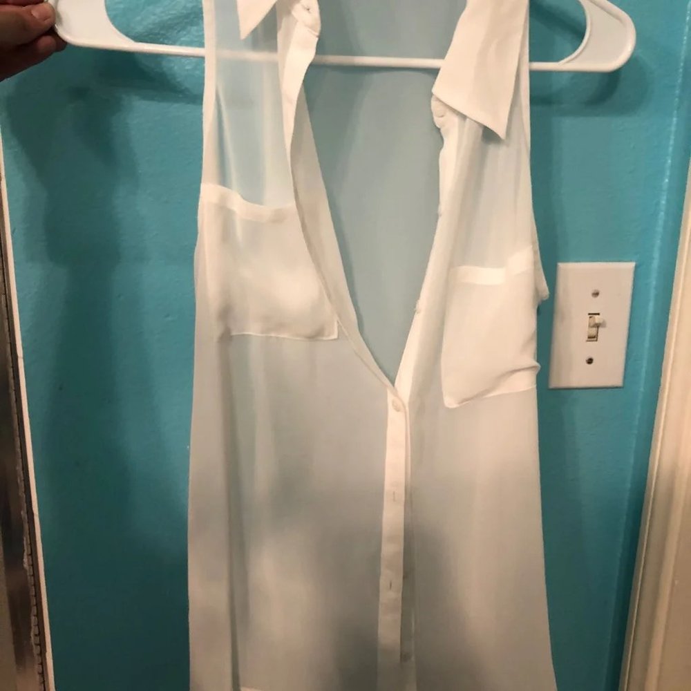 Women Sheer button down tank